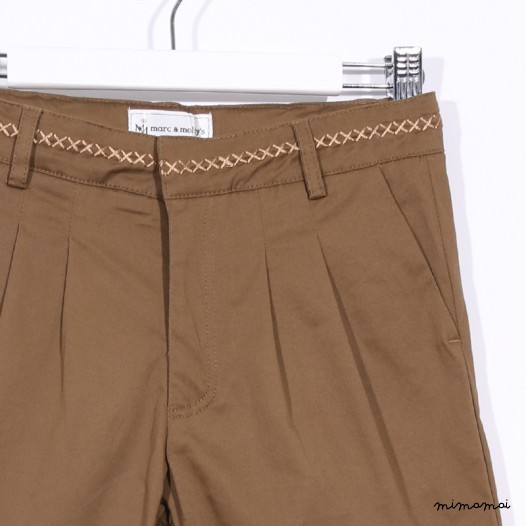 Shorts with Embroidery khaki