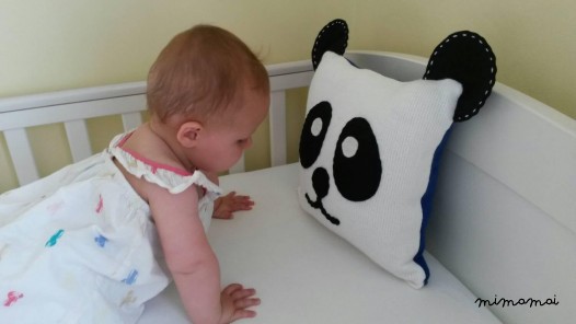 Cuscino di orso, panda bear, orso cuscino con le orecchie, arredamento della camera per bambini