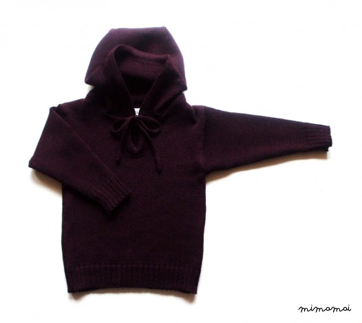 Babies/Children's lightweight merino wool hooded sweater/pullover/jumper/hoodie