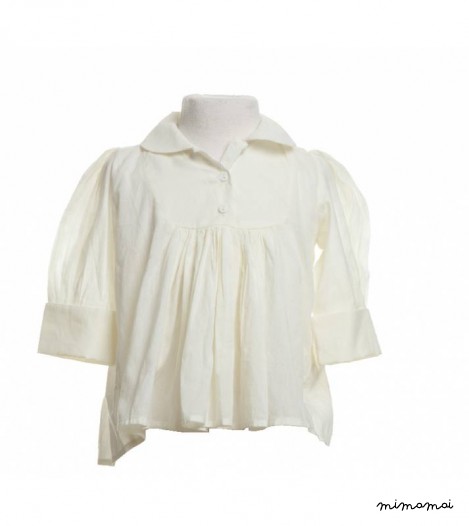 Molly Blouse Plain in Cream