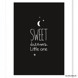 Affiche noir et blanc sweet dreams