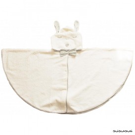 CAPE DE BAIN BOLSA GRIS AVEC POMPON BRODERIE OFFERTE