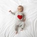 Organic cotton Heart baby romper