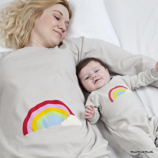 Mum and Baby Rainbow Pyjamas