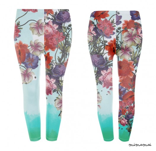 GIRLS - Whale Flowers Girl leggings