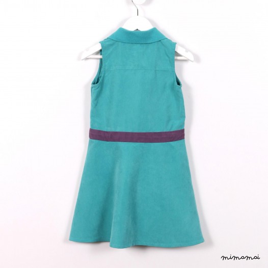 Sleeveless Tie-waist Dress green