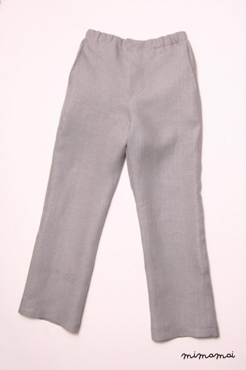 Linen straight pants