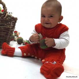 Red romper-pagliaccetto