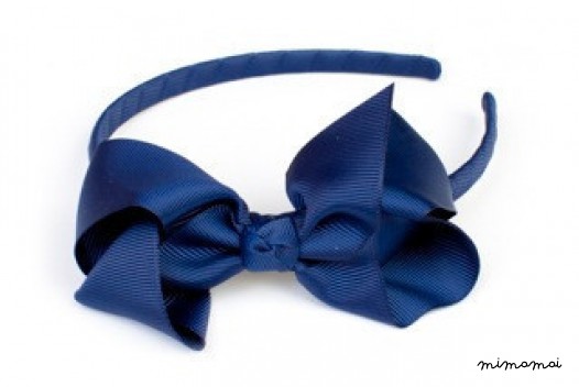 Bow Headband Ink Blue