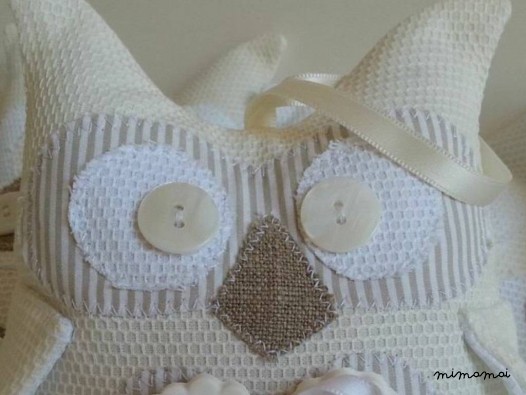 Gufi di cotone NON PROFUMATI. RIGHE bianche e beige