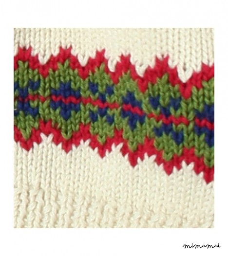 Handknitted Zigzag Cardigan in Cream