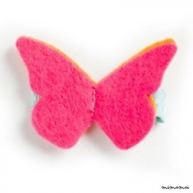 Butterfly Hair Clip Hot Pink