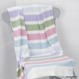 Tivoli Thick Multi Stripe Cotton Blanket