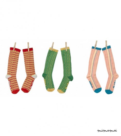 Pink Jacquard Socks