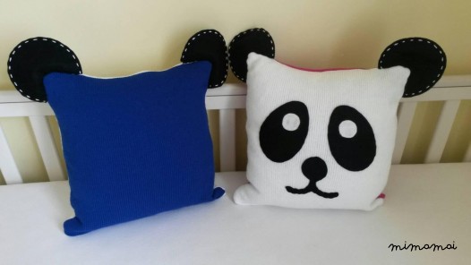 Cuscino di orso, panda bear, orso cuscino con le orecchie, arredamento della camera per bambini