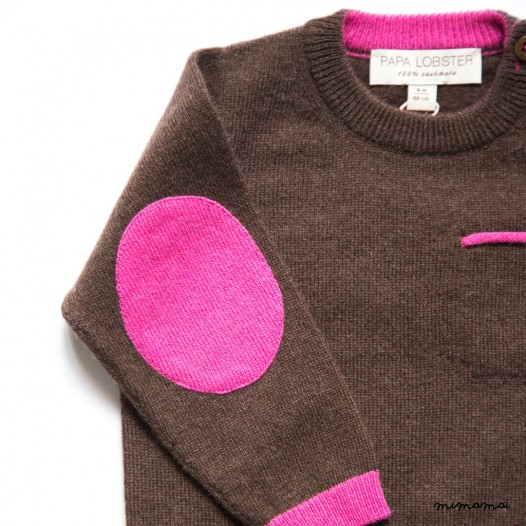 Jumper with Elbowpatches - Brown