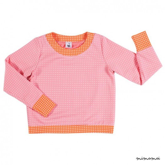 Contrast Pullover pink and orange