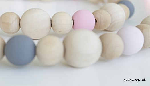 Guirlande en perles de bois Charlotte