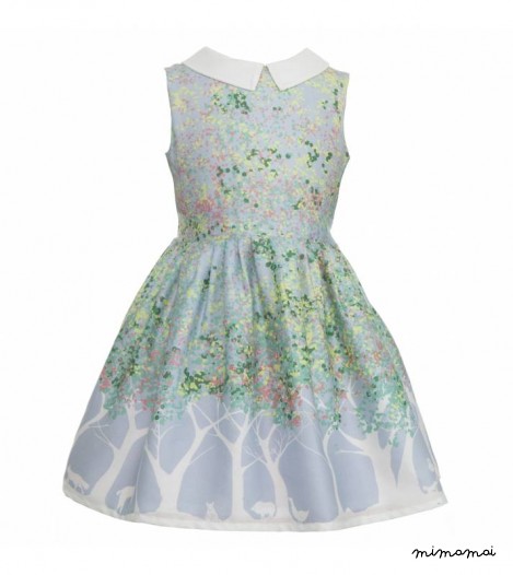 Girls Penny Dress in Blue Orchard