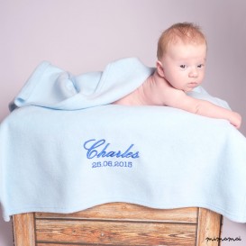 Large Blue Fleece Blanket