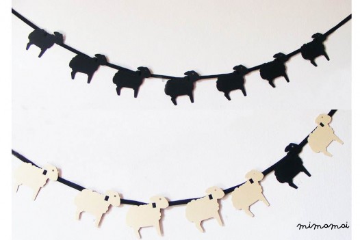 SHEEP Mini Paper Garland