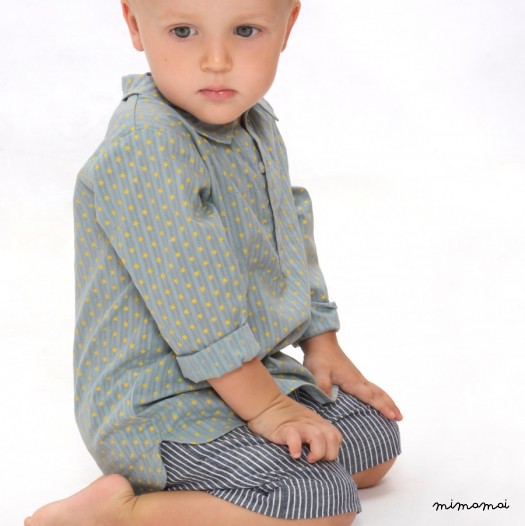 Cotton Striped Shorts