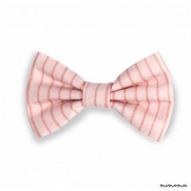 Bow Clip in Stripe, Pink