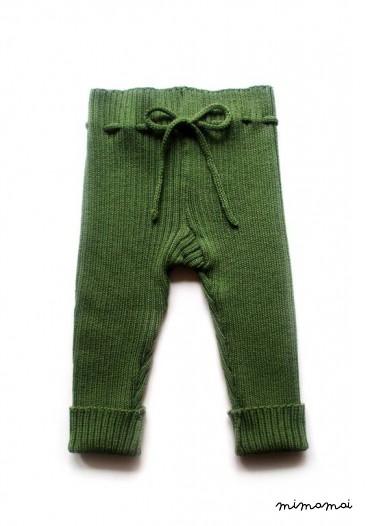 Babies/Children's/Toddlers knitted merino wool high waist Leggings/pants/trousers/2x2 rib knit