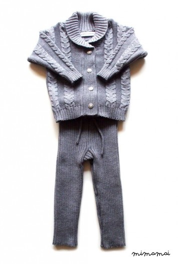 Babies/Children's/Toddler's cable knit Merino wool Shawl neck Cardigan and leggings set/outfit
