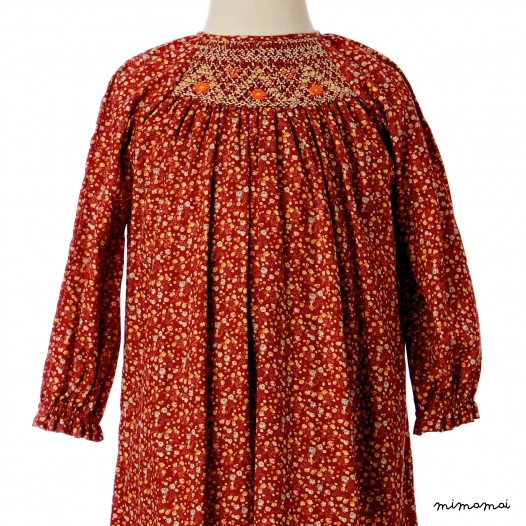 East Slope Colorado Skipper smocked Long sleeve dress