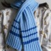 Childrens scarf, Merino wool, Sky & Royal Blue