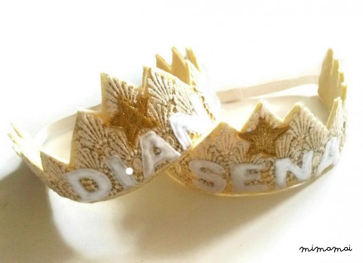 Personalizzato oro corona - feltro - Crown Princess - pizzo corona - partito - damigella d'onore