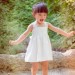 Toddler linen dress, Girls Beige dress, Toddler dress, Romantic Girls dress