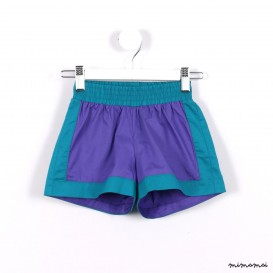 Contrast Stretchband Shorts purple