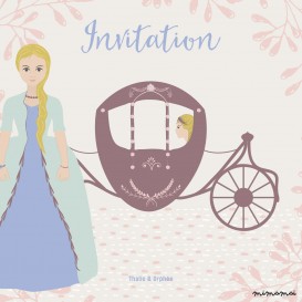Cartes d'invitation princesse carrosse