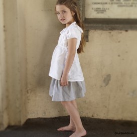 Grey linen skirt