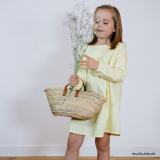 Robe en lange jaune L&eacute;opoldine