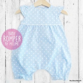Pastel Blue Baby Romper suit