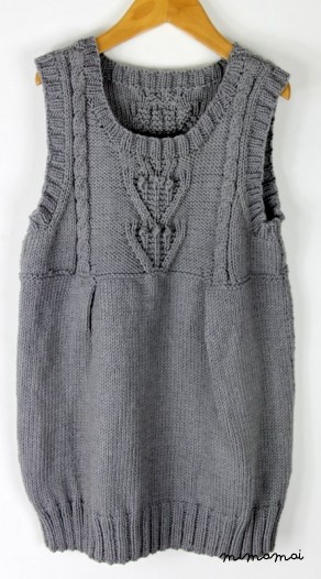 Grey knitted dress