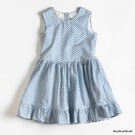 Doll Classic Dress white blue