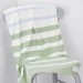 Battledown Green Striped Cotton Blanket