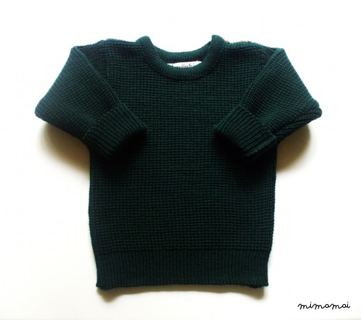 Babies/Children's/Toddler's knitted Virgin wool sweater with oak buttons/jumper/pullover