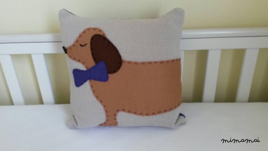 Dog cushion, Sausage dog cushion, daschund cushion set