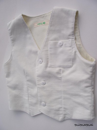Natural corduroy vest