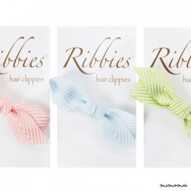 Set of 3 Thin Chevron Bow Hairclips - C