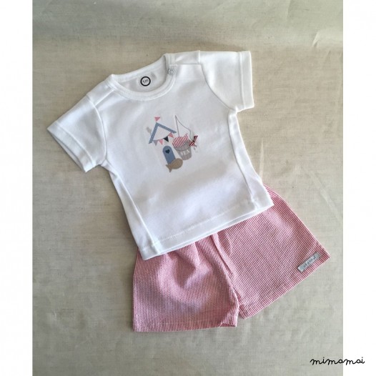 Conjunto camiseta y pantal&oacute;n corto Sea