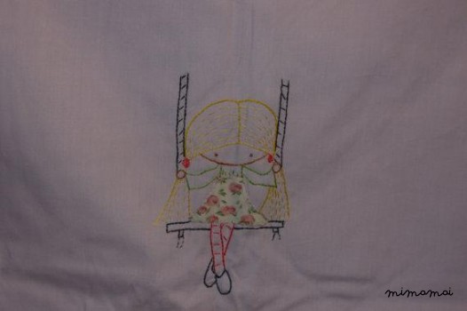 Applique di neonata coperta, mano ragazze ricamati, coperta culla passeggino unico regalo