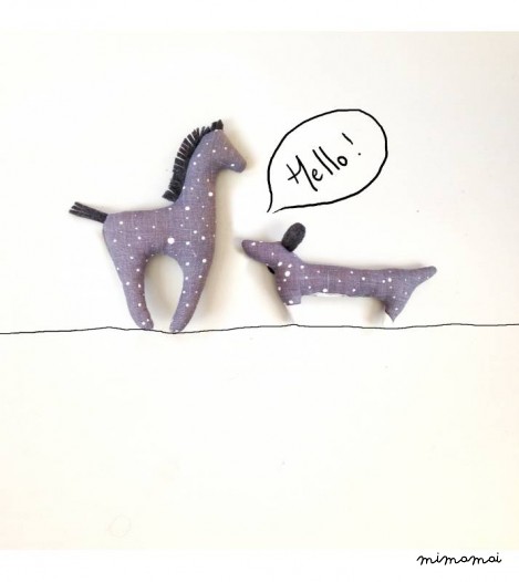 Snowstorm Print Toy Horse
