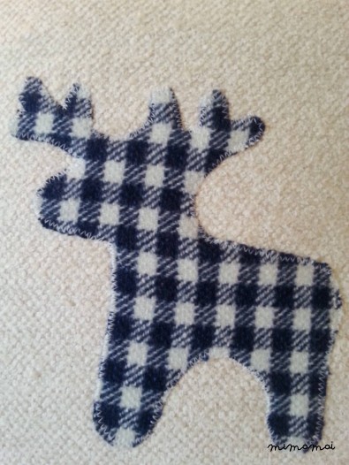 Cuscino in misto cotone/lino: renna