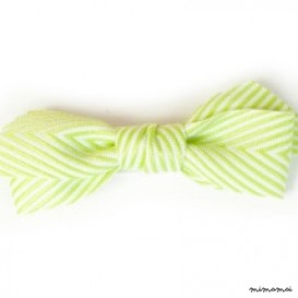 Thin Chevron Hairbow Lime